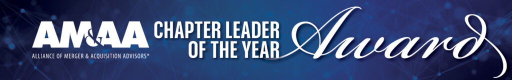 Banner for AM&AA Chapter Leader of the Year Award.