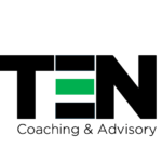 TEN Logo Cleaned - AMAA Logo with stylized letters forming 'LINE', a green center bar, and 'Coaching & Advisory' beneath it (corporate branding).